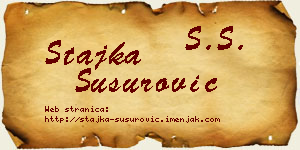 Stajka Susurović vizit kartica